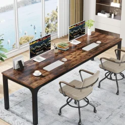 78.7" Extra Long Computer Desk, Rectangle Executive Desk Conference Table