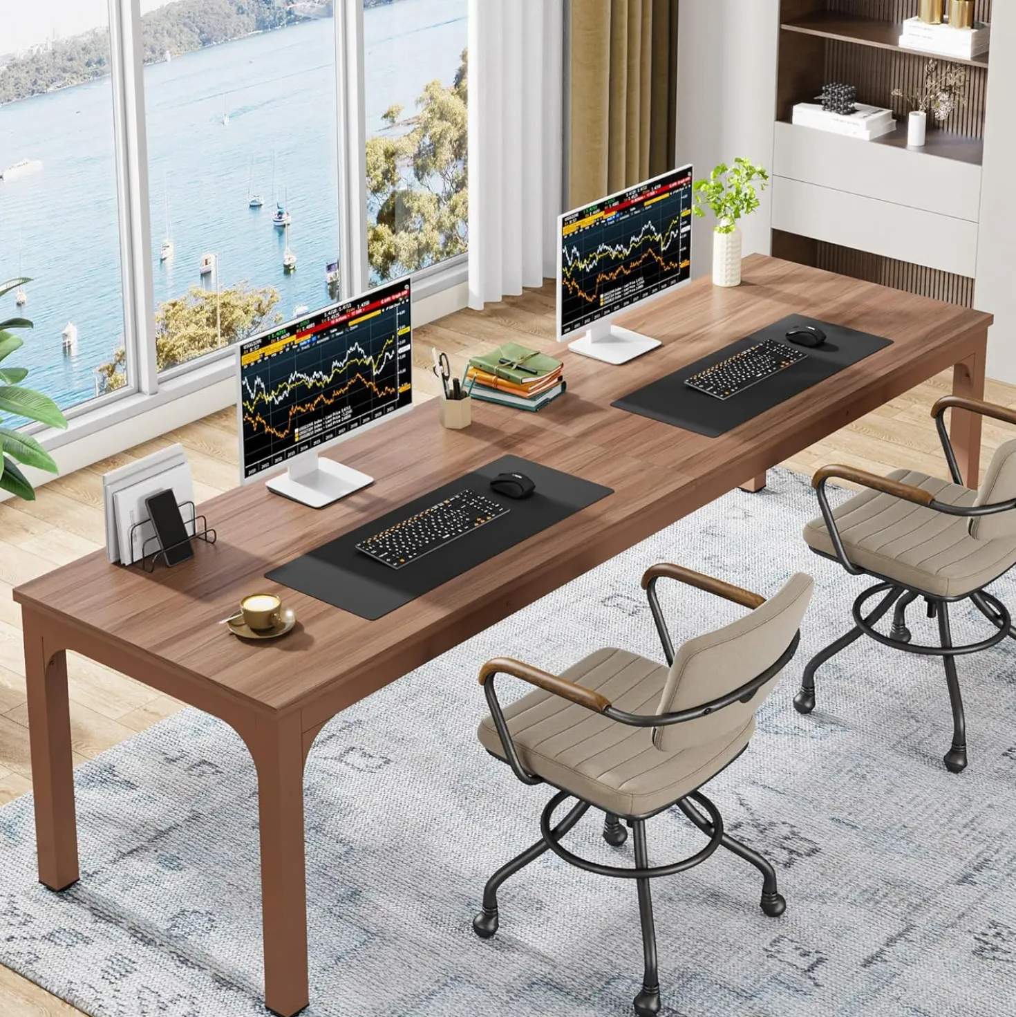 78.7" Extra Long Computer Desk, Rectangle Executive Desk Conference Table