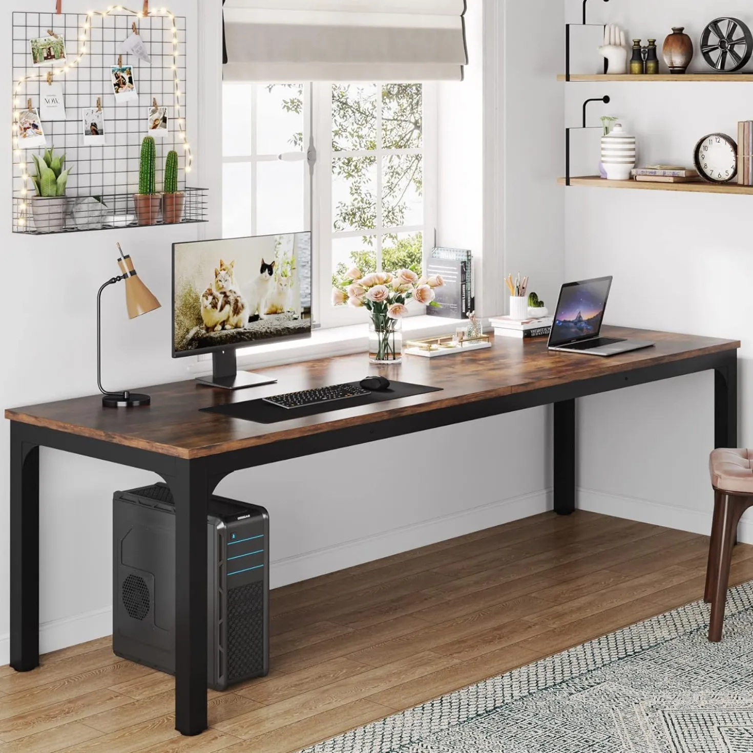 78.7" Extra Long Computer Desk, Rectangle Executive Desk Conference Table