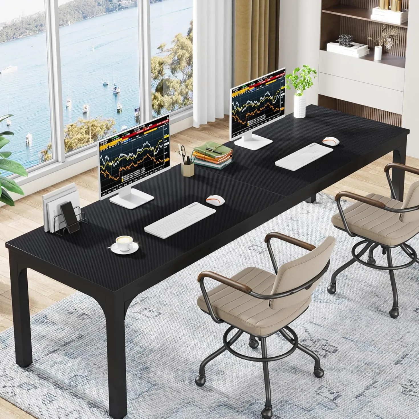 78.7" Extra Long Computer Desk, Rectangle Executive Desk Conference Table
