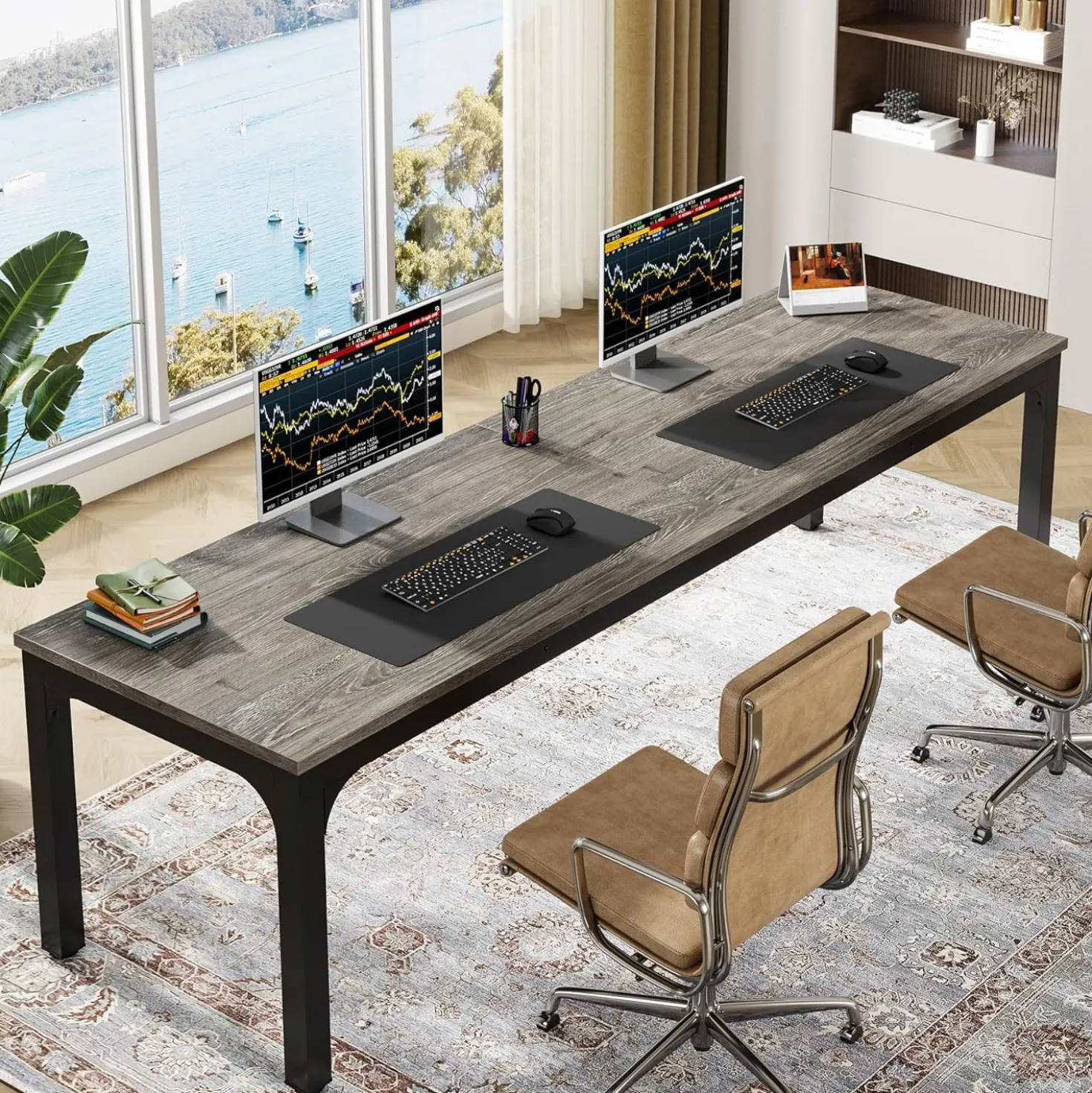 78.7" Extra Long Computer Desk, Rectangle Executive Desk Conference Table