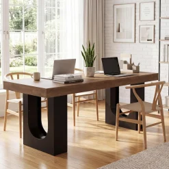 78.7" Extra Long Double Computer Desk, Modern Executive Desks for Home Office
