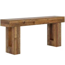63" Farmhouse Console Table, Long Wooden Sofa Table for Entryway