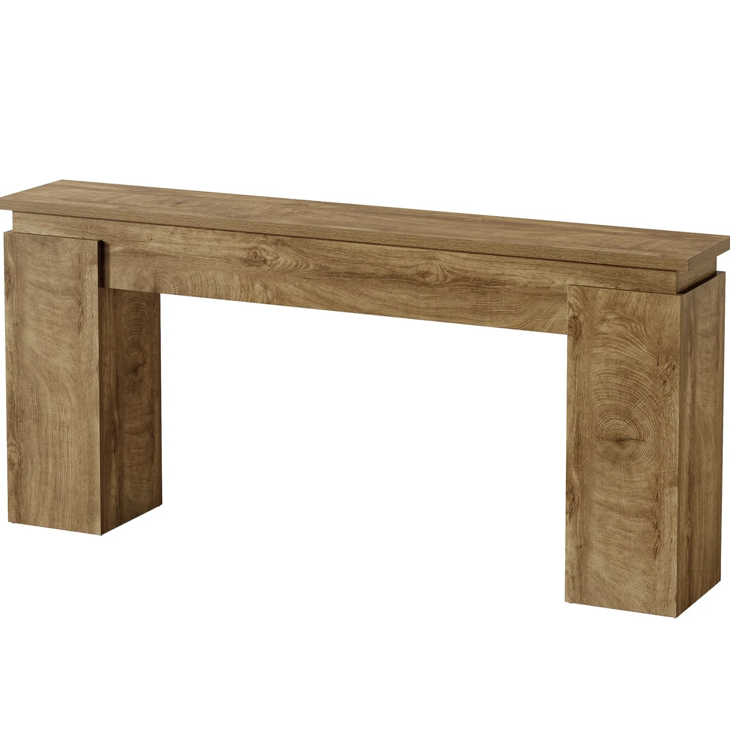 63" Farmhouse Console Table with Open Shelf, Narrow Sofa Table for Entryway, Hallway, or Behind Couch