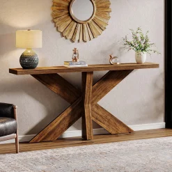 70.9" Farmhouse Console Table, Wood Sofa Hallway Table