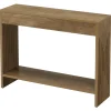 41.3" Farmhouse Console Table with 2-Tier Shelf, Narrow Sofa Table with Fluted Legs for Entryway or Behind Couch