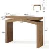 40" Farmhouse Console Table, Narrow Entryway Sofa Table with Hollow Design for Hallway, Foyer, or Living Room