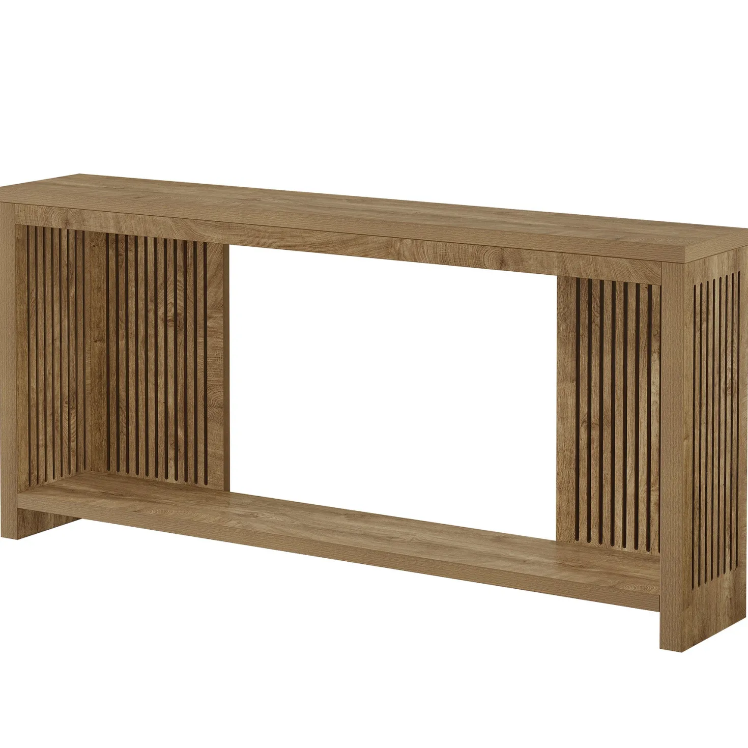 71" Farmhouse Console Table with Storage Shelf, Long Narrow Sofa Table for Entryway & Hallway