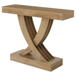 43.3” Farmhouse Entryway Console Table, Wooden Sofa Table with X-Frame