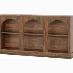 62.99“ Farmhouse TV Stand with Storage Cabinets, Media Console for Up to 65-Inch TV