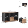43" File Cabinet, Mobile Filing Storage Cabinet for Letter Size