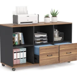 43" File Cabinet, Mobile Filing Storage Cabinet for Letter Size