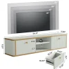 55" Floating TV Stand with 2 Drawers, Wall Mounted Entertainment Center for Living Room