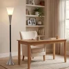 72.8" Floor Lamp with Sandblasted Glass Lampshade & Foot Pedal Switch
