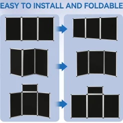 70.8" Folding Presentation Board, 3+1 Panel Trade Portable Panel Display