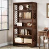 70.8" Freestanding Bookshelf, 6-Tier Bookcase Display Rack Storage Shelves
