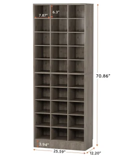 70.8" Freestanding Shoe Cabinet, 10-Tier Shoe Rack Storage Organizer with 30 Cubbies
