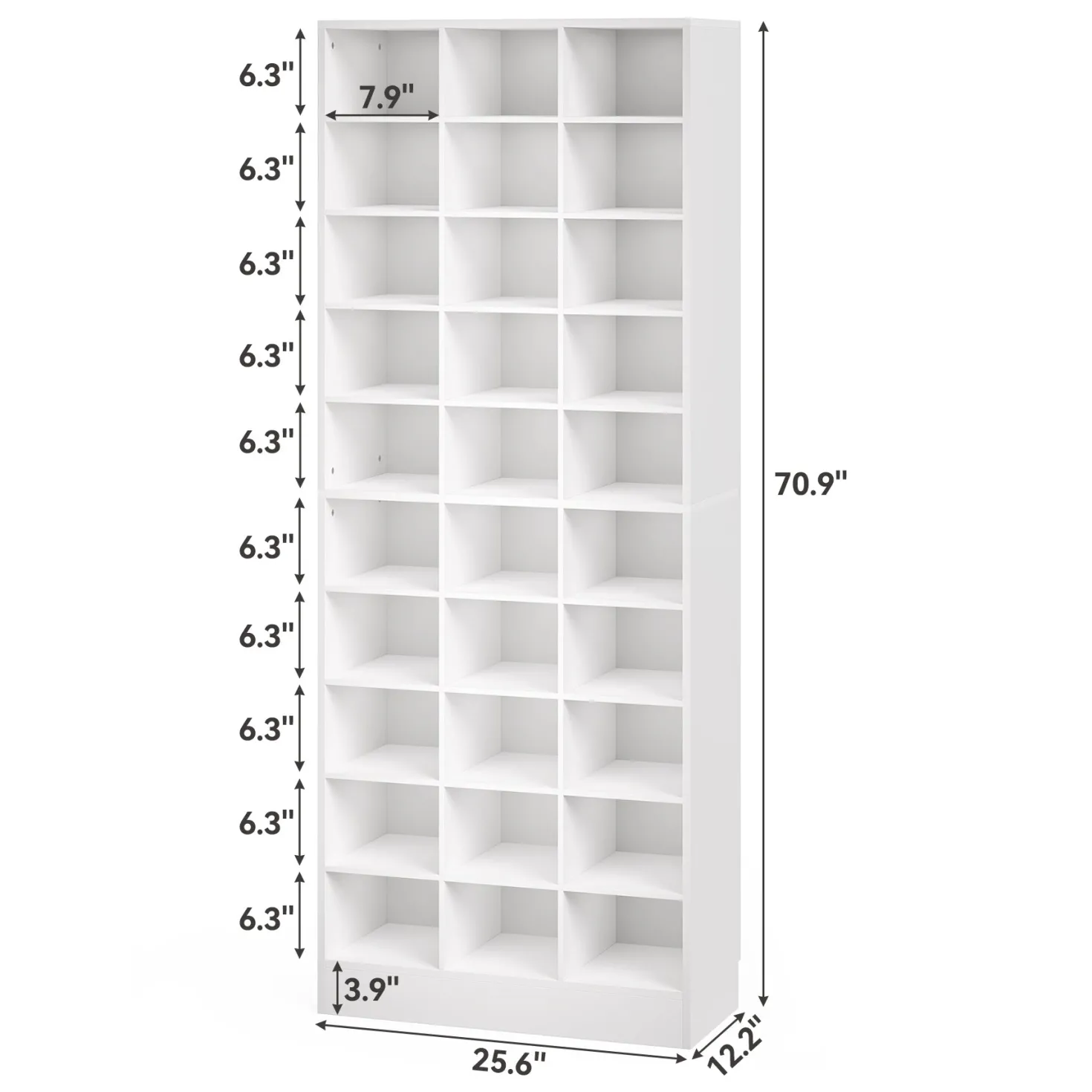 70.8" Freestanding Shoe Cabinet, 10-Tier Shoe Rack Storage Organizer with 30 Cubbies