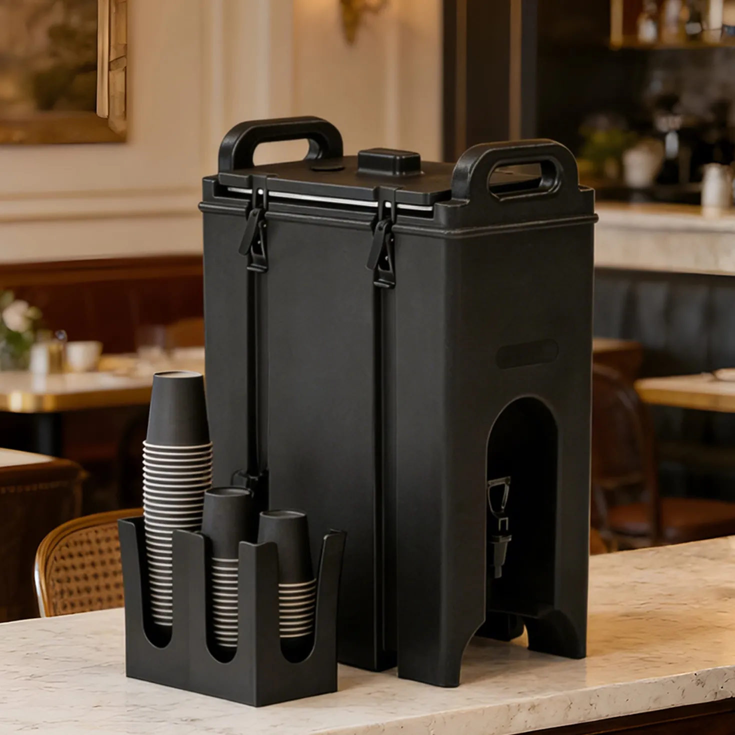 5 Gallon Insulated Beverage Dispenser - Commercial Hot & Cold Drink Server