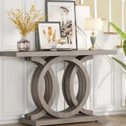 55" Geometric Console Table for Entryway and Living Room
