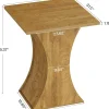 39.4" H Square Bar Table, Farmhouse Pub Cocktail Table with Curved Profile