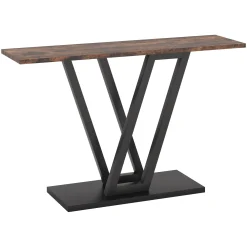43 Inch Console Table, Industrial Entryway Hallway Table