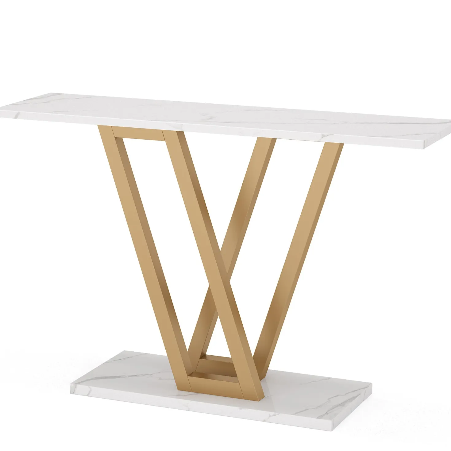 43 Inch Console Table, Industrial Entryway Hallway Table
