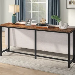 70.9 Inch Console Table, Skinny Long Entryway Table Sofa Table
