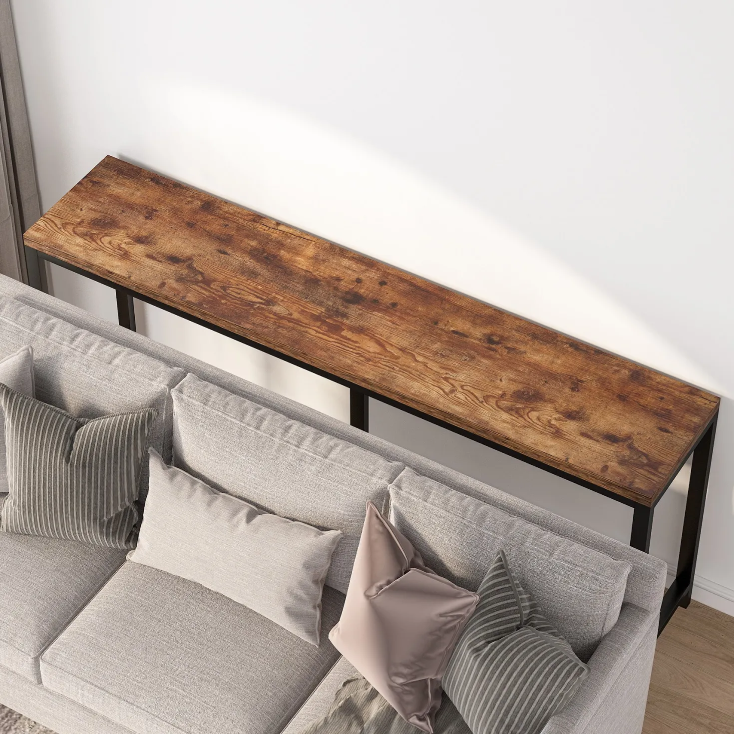 70.9 Inch Console Table, Skinny Long Entryway Table Sofa Table