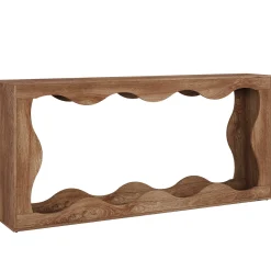 63 Inch Farmhouse Console Table with Storage, Narrow Sofa Table for Living Room and Entryway