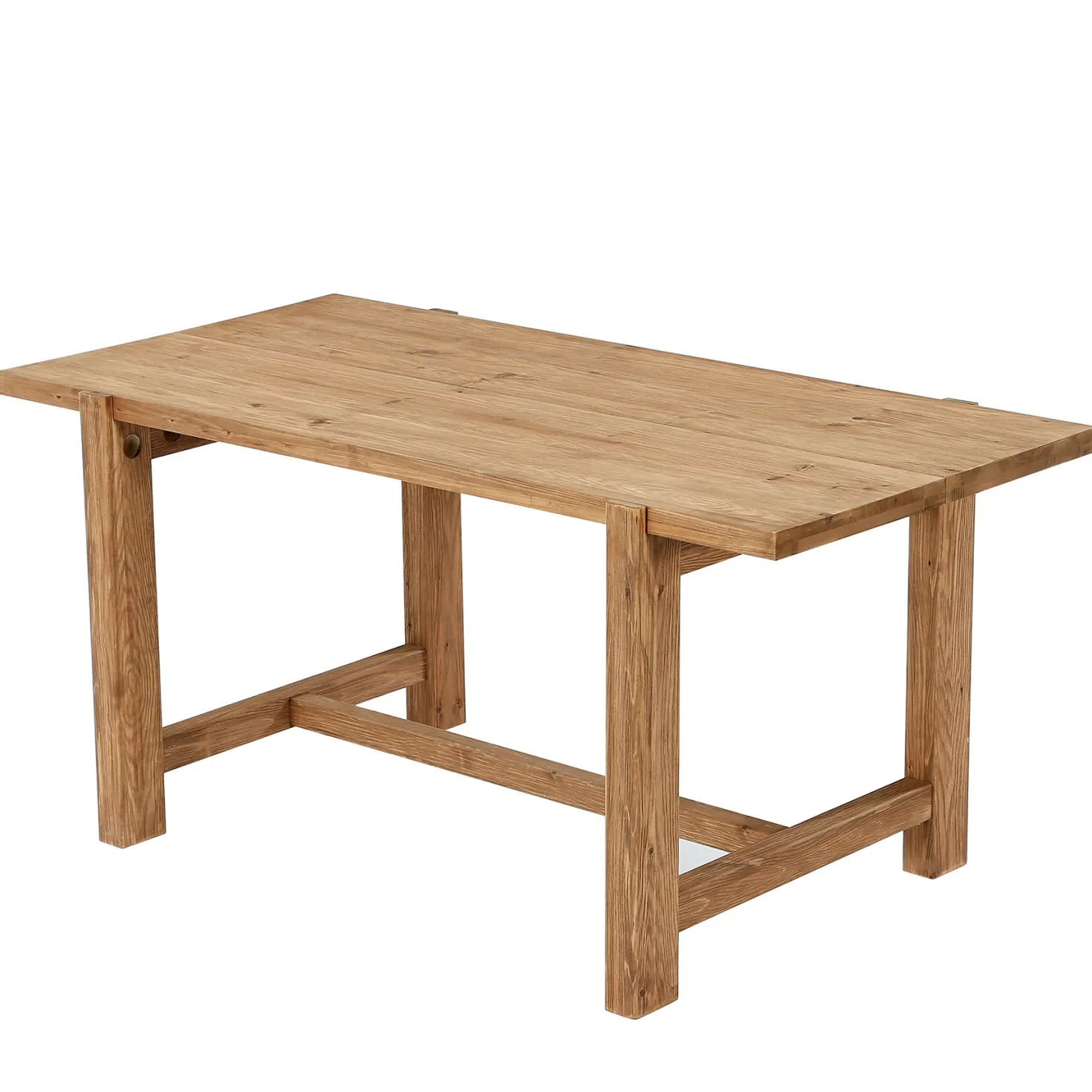 63 Inch Solid Wood Dining Table, Farmhouse Rectangular Table for Kitchen Dining Room 4-6 People