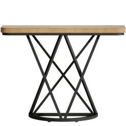 41.3" Industrial Console Table, Narrow Entryway Table with Metal Base