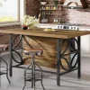 63" Kitchen Island with Storage, 2-Tier Kitchen Bar Table with Large Worktop