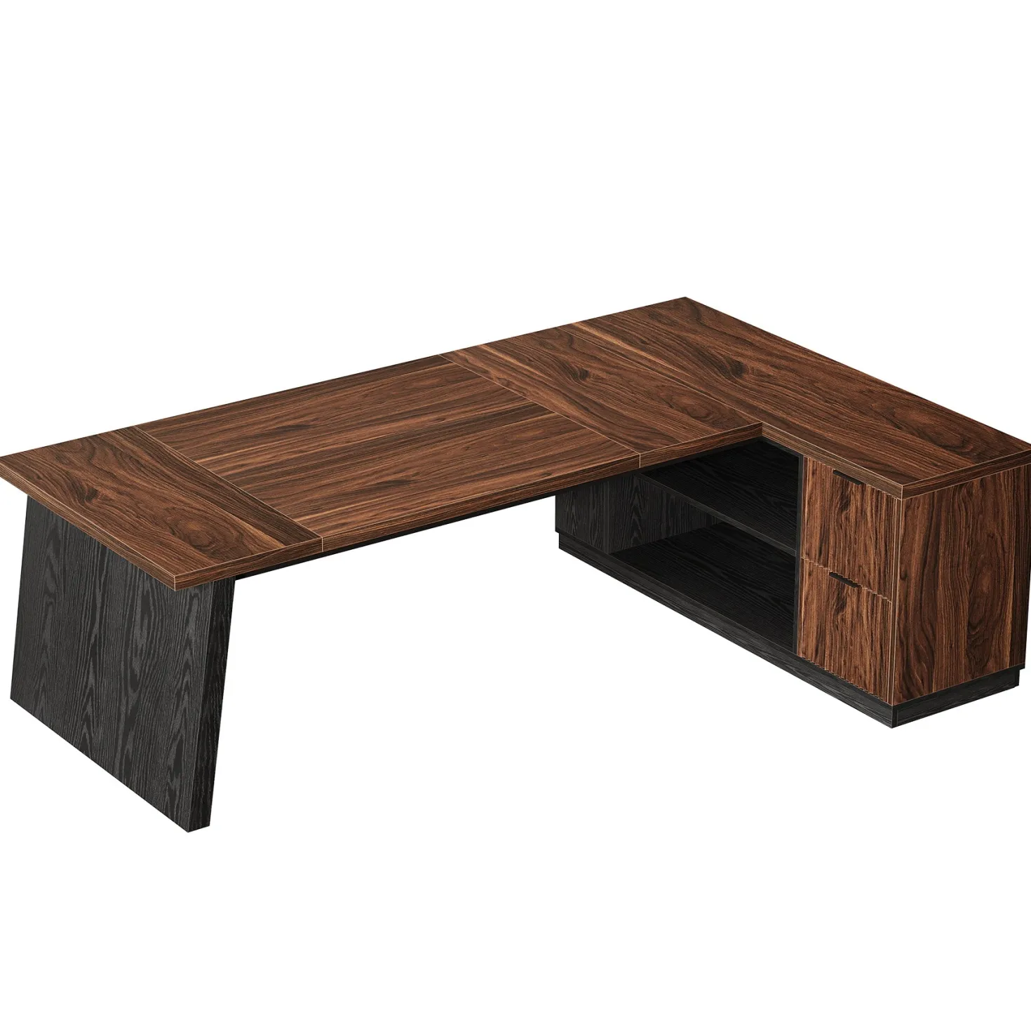 78" L Shaped Executive Desk, Corner Computer Desk Home Office Desk