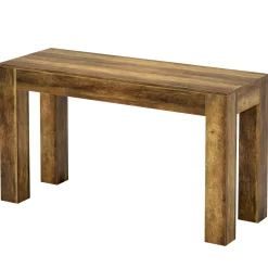 63" Long Bar Table, Rectangular Counter Height Pub Table with Sturdy Legs