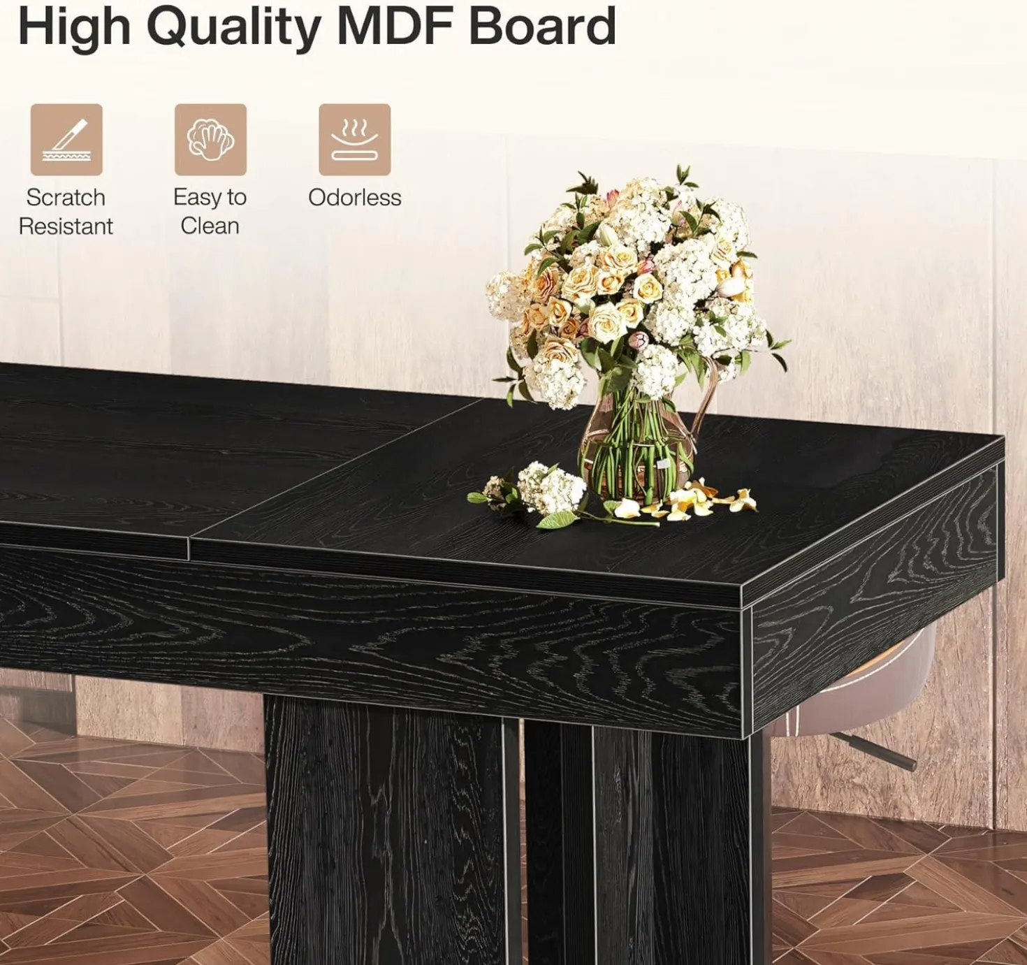 70.9" Long Bar Table, Rectangular Counter Height Pub Table Home Coffee Bar Unit