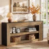 63" Long Console Table, Farmhouse 3-Tier Entryway Table with Storage for Hallway