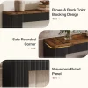 82.7" Long Console Table, Fluted Narrow Sofa Table Entryway Table with Curved Edges