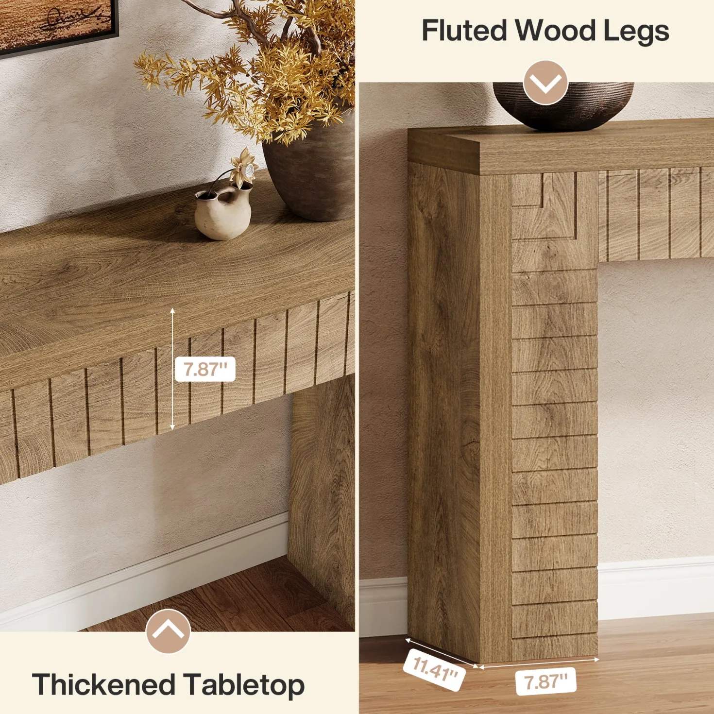 70.9" Long Console Table, Narrow Sofa Table Behind Couch for Hallway
