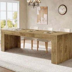78.7" Long Dining Table, Rectangular Kitchen Table for 6-8 People