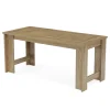70.8" Long Executive Desk, Rectangular Office Computer Desk with Sturdy Panel Legs