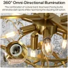 23.6” Modern Chandelier, 10-Light Water Ripple Glass Pendant Ceiling Light