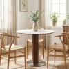 31.5" Modern Dining Table, Round Kitchen Table with Sintered Stone Top