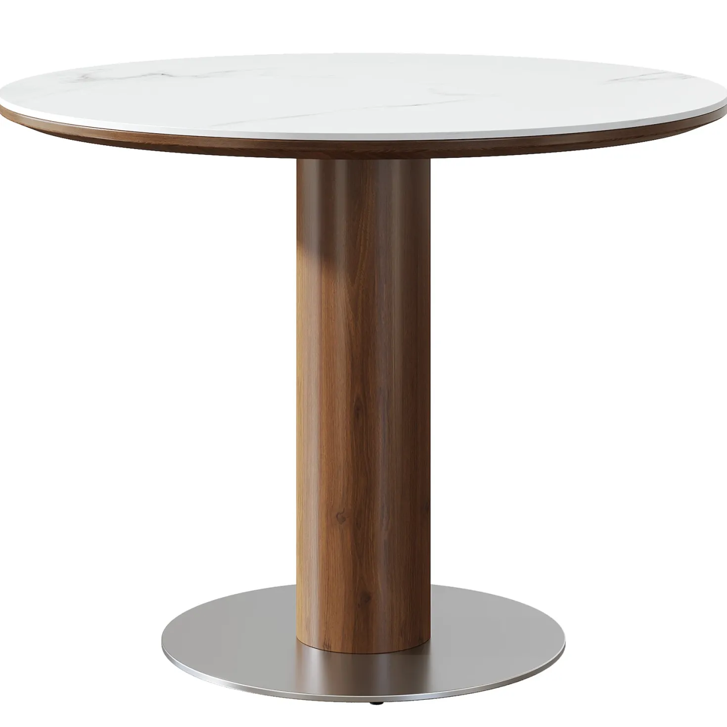 31.5" Modern Dining Table, Round Kitchen Table with Sintered Stone Top