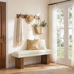 47" Modern Entryway Bench, Footrest Ottoman Window Bench with Seating for Entryway