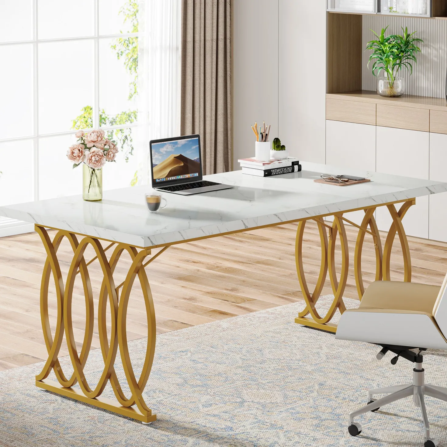 63" Modern Executive Desk, Office Computer Desk Meeting Room Table