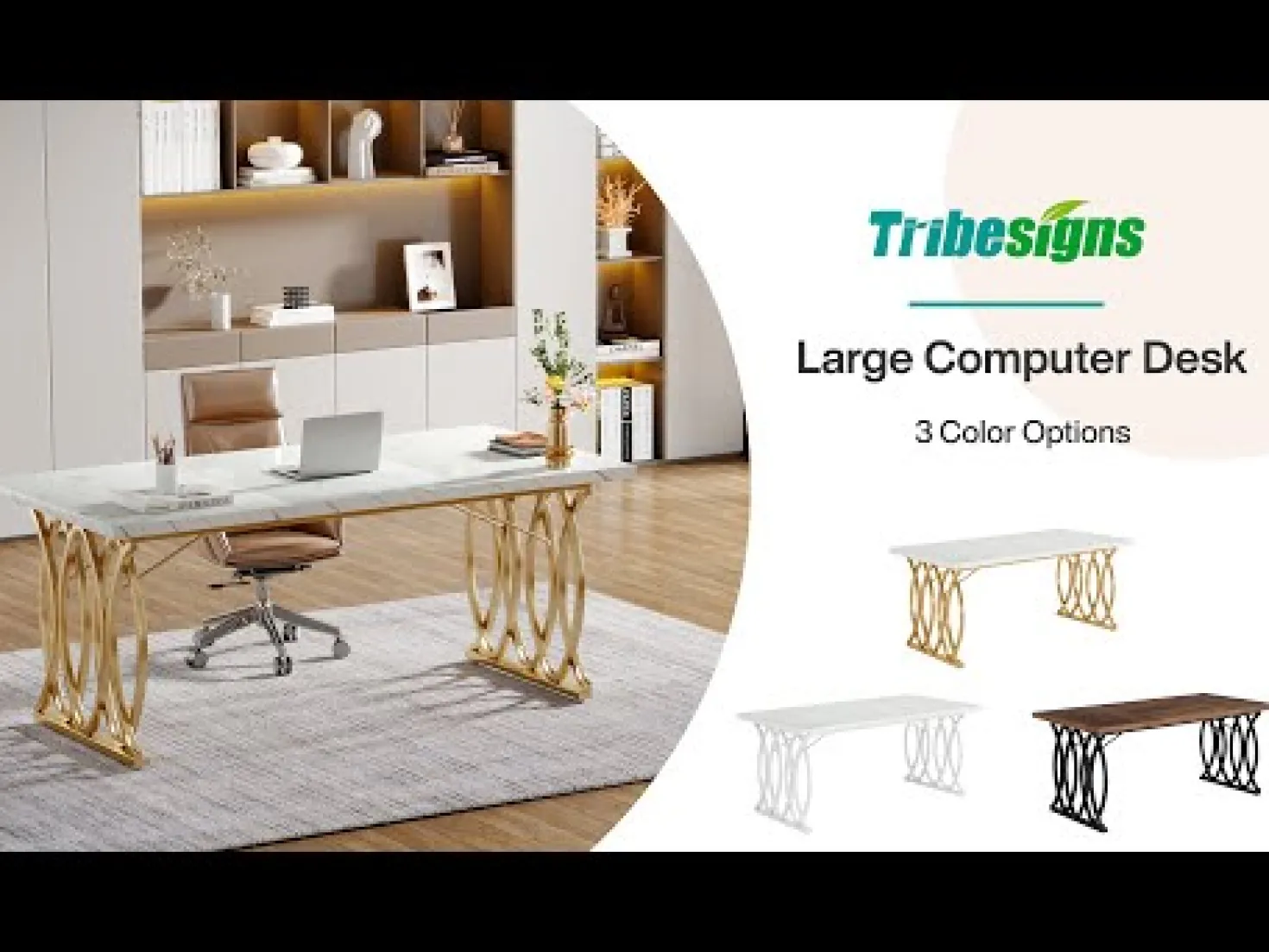 63" Modern Executive Desk, Office Computer Desk Meeting Room Table