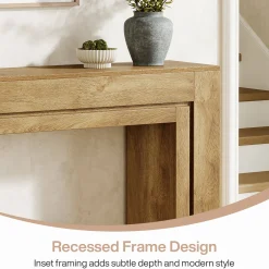 41" Modern Farmhouse Console Table, Entryway Sofa Table with Double Base for Hallway, Living Room, or Entrance