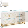 59" Modern Sideboard Buffet Kitchen Storage Cabinet with Doors
