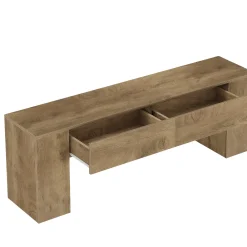 63" Modern TV Stand with Drawers, Entertainment Center for TVs up to 70 Inch
